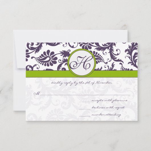 Apple Green Lapis Paarse Response Kaart (Achterkant)