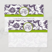 Apple Green Lapis Paarse Response Kaart (Voorkant / Achterkant)