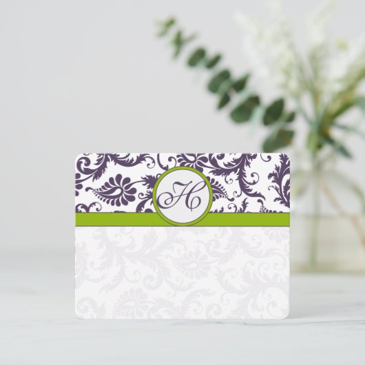 Apple Green Lapis Paarse Response Kaart (Staand voorkant)