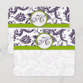 Apple Green Lapis Paarse Response Kaart (Voorkant / Achterkant)