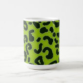 Apple Green Leopard Animal Print Koffiemok (Center)