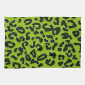 Apple Green Leopard Animal Print Theedoek (Horizontaal)