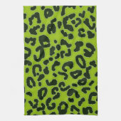 Apple Green Leopard Animal Print Theedoek (Verticaal)
