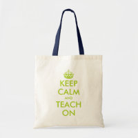 Apple green leraar canvas tas | KeepCalm en les