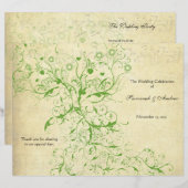 Apple Green Love Bird Swirls Program (Voorkant / Achterkant)
