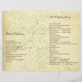 Apple Green Love Bird Swirls Program (Achterkant)