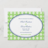 Apple green marvy oval preppy bruiloft behalve de  save the date (Voorkant)