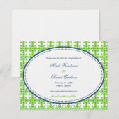 Apple green marvy oval preppy bruiloft behalve de  save the date (Voorkant / Achterkant)