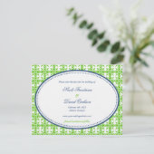 Apple green marvy oval preppy bruiloft behalve de  save the date (Staand voorkant)