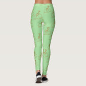 Apple Green Mountainbikepatroon Leggings (Achterkant)