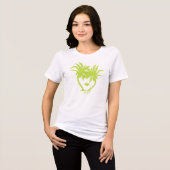 Apple Green Palm Tree Beach Weddenschap Tri-Blend Shirt (Voorkant volledig)