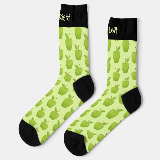 Apple Green Pattern Socks Sokken (Links)