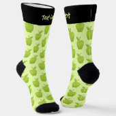 Apple Green Pattern Socks Sokken (Gebogen)