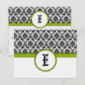 Apple Green Response Card - Tekst aan de kant Matt RSVP Kaartje (Voorkant / Achterkant)