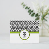 Apple Green Response Card - Tekst aan de kant Matt RSVP Kaartje (Staand voorkant)