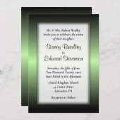Apple Green Shine Dated Front Wedding Invitation Kaart (Voorkant / Achterkant)