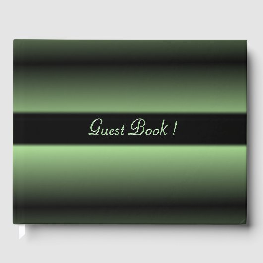 Apple Green Shine Personalized Guest Book Gastenboek (Voorkant)