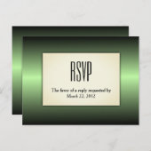 Apple Green Shine RSVP met Entree Choices Uitnodiging Briefkaart (Voorkant / Achterkant)