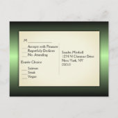Apple Green Shine RSVP met Entree Choices Uitnodiging Briefkaart (Achterkant)