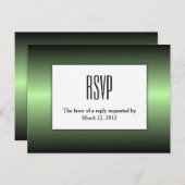 Apple Green Shine RSVP met Entree Choices Uitnodiging Briefkaart (Voorkant / Achterkant)