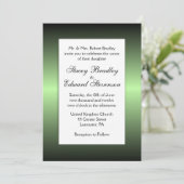 Apple Green Shine Wedding Invitation Kaart (Staand voorkant)