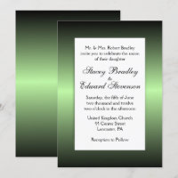 Apple Green Shine Wedding Invitation