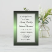 Apple Green Shine Wedding Invitation Kaart (Staand voorkant)