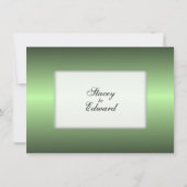 Apple Green Shine Wedding Invitation Kaart (Achterkant)