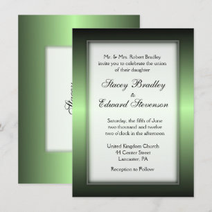 Apple Green Shine Wedding Invitation Kaart