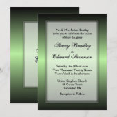 Apple Green Shine Wedding Invitation Kaart (Voorkant / Achterkant)