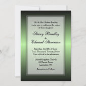 Apple Green Shine Wedding Invitation Kaart (Voorkant)