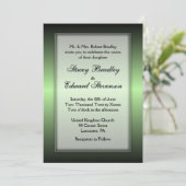 Apple Green Shine Wedding Invitation Kaart (Staand voorkant)