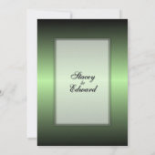 Apple Green Shine Wedding Invitation Kaart (Achterkant)