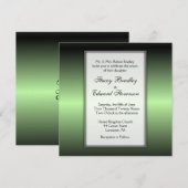 Apple Green Shine Wedding Invitation Kaart (Voorkant / Achterkant)