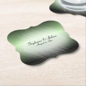Apple Green Shine Wedding Suite Kartonnen Onderzetters (Gekanteld)