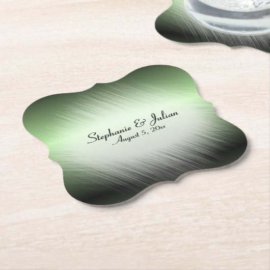 Apple Green Shine Wedding Suite Kartonnen Onderzetters (Gekanteld)