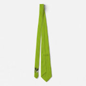 Apple Green Stripes Bird Daisy Wedding Stropdas (Achterkant)