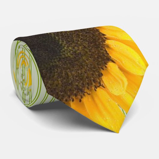 Apple Green Sunflower Stropdas Dark & Lite Green S (Opgerold)