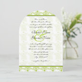 Apple Green Tortelduifjes Wedding Invitation Kaart (Staand voorkant)