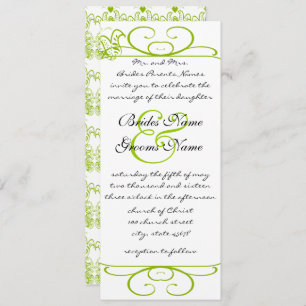 Apple Green Tortelduifjes Wedding Invitation Kaart