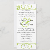 Apple Green Tortelduifjes Wedding Invitation Kaart (Voorkant)