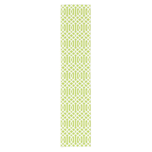 Apple Green Trellis Korte Tafelloper (Voorkant)