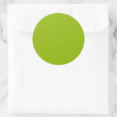 Apple green (vaste kleur) ronde sticker (Tas)