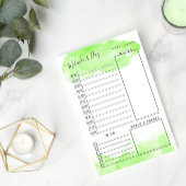 Apple Green Waterverf Daily Planner Post-it® Notes