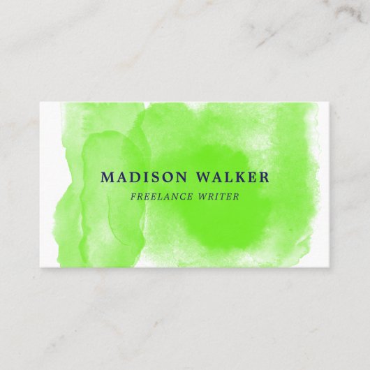 Apple Green Waterverf Visitekaartje (Voorkant)