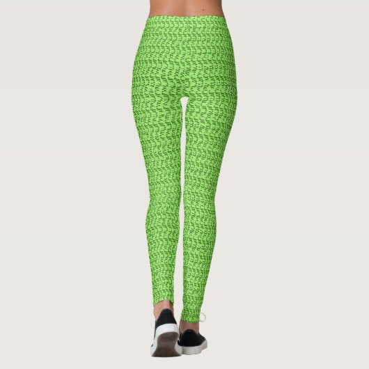 Apple Green Weave Mesh Kijk Leggings (Achterkant)