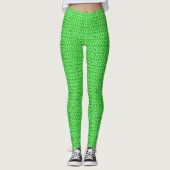 Apple Green Weave Mesh Kijk Leggings (Voorkant)