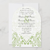 Apple Green Whimsical Bird Wedding Invitations Kaart (Achterkant)