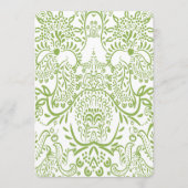 Apple Green Whimsical Bird Wedding Menu (Voorkant)