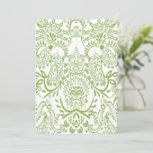 Apple Green Whimsical Bird Wedding Menu (Staand voorkant)
